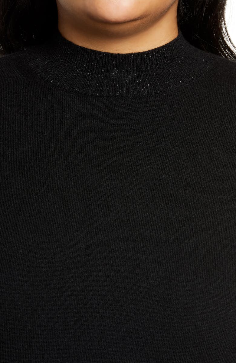 Lafayette 148 New York Sparkle Long Sleeve Wool-Blend Midi Dress, Alternate, color,