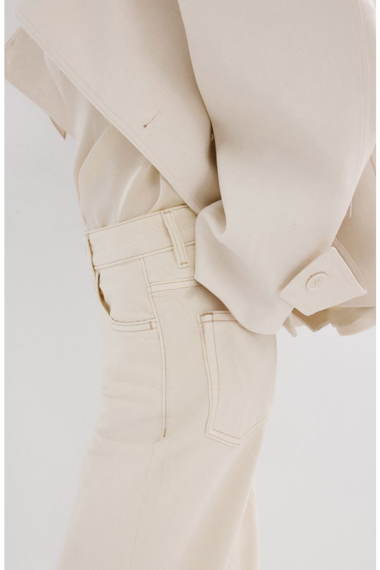 Mid Rise Flare Jeans, Alternate, color, ECRU