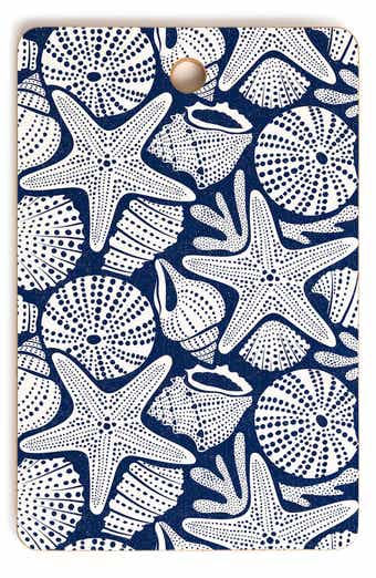 Deny Designs Ocean Floor Shell Print Cutting Board