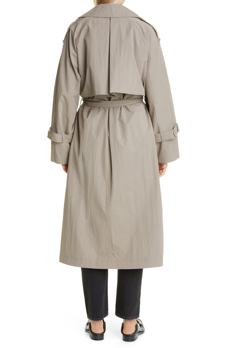 TOTEME Oversize Tech Cotton Blend Trench Coat, Alternate, color,