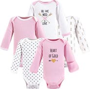 Hudson Baby Soft Cotton Long-Sleeve Bodysuits