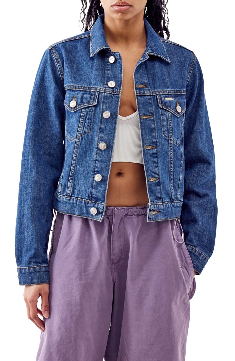 BDG Urban Outfitters Shrunken Denim Jacket, Main, color, 