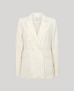 Really Wild Clothing Corine Cotton Linen Pinstripe Jacket