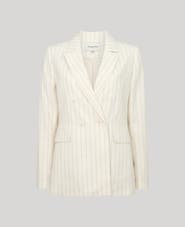 Really Wild Clothing Corine Cotton Linen Pinstripe Jacket