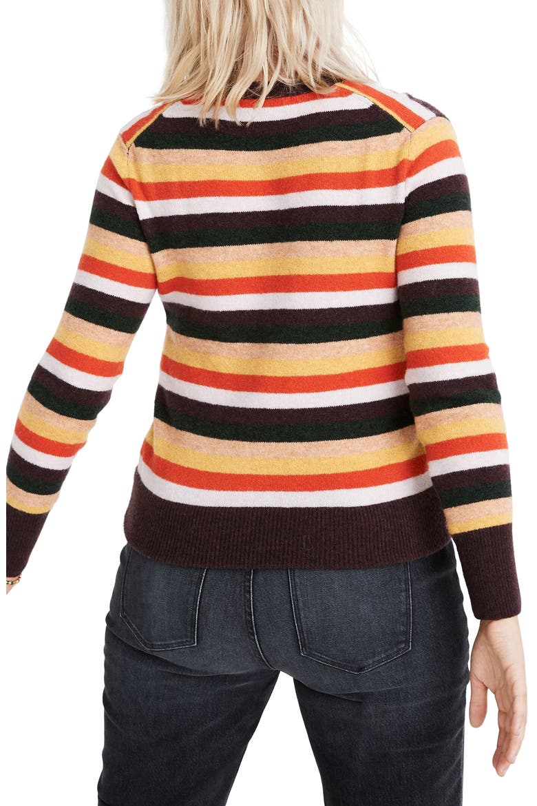 Wrap Front Stripe Pullover, Alternate, color, HEATHER PALM
