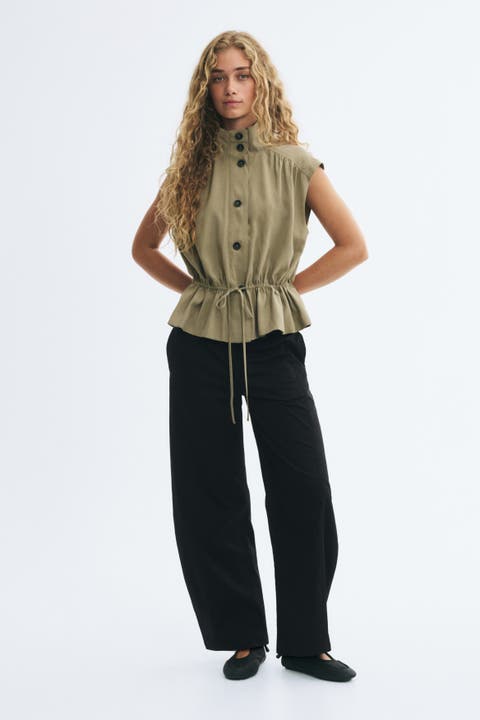 Barrel-leg Pants