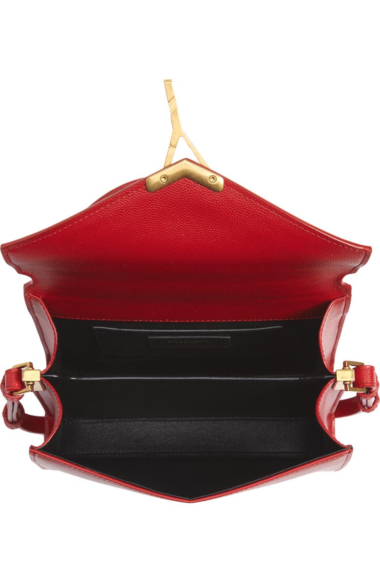 Saint Laurent Mini Cassandre Leather Top Handle Bag, Alternate, color,