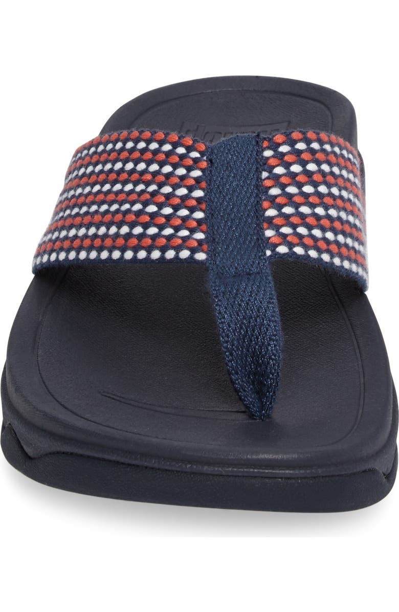 FitFlop Surfa<sup>™</sup> Flip Flop, Alternate, color, Midnight Navy Fabric