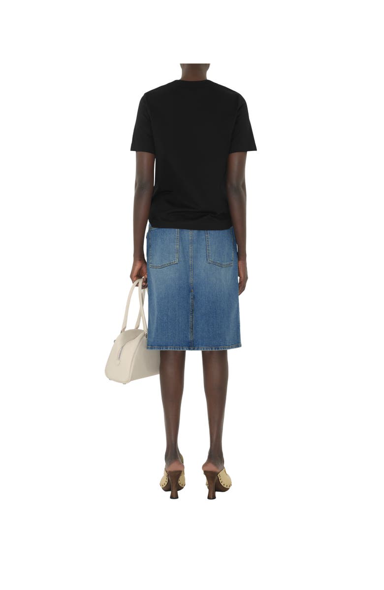 Burberry Knight Stamp Cotton T-shirt, Alternate, color, Black