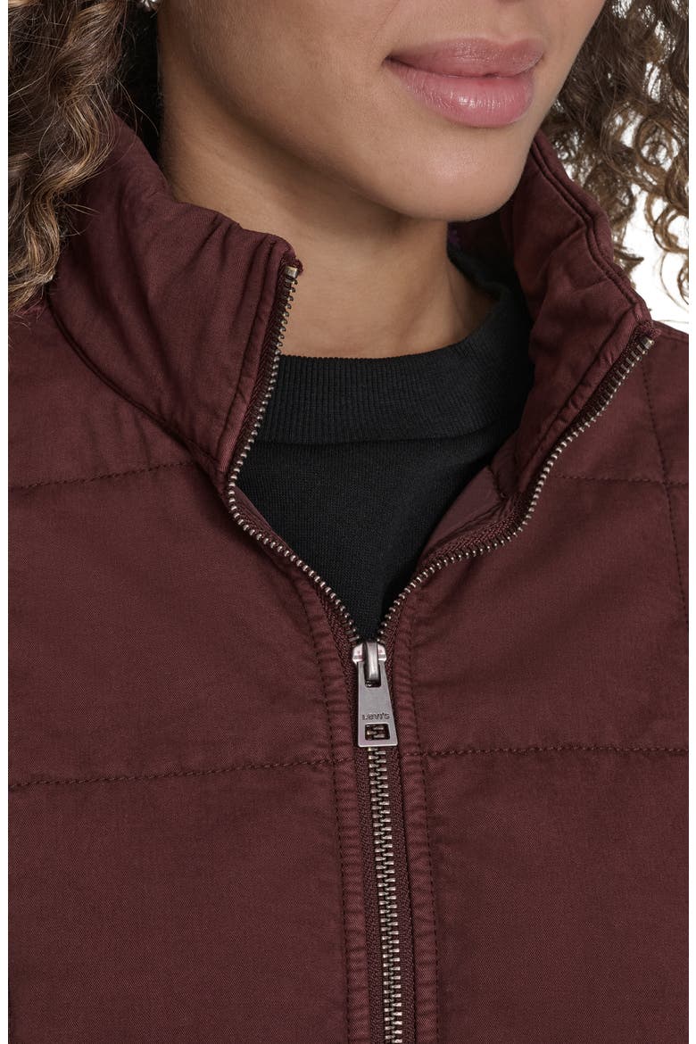 Box Quilted Water Resistant Cotton Jacket, Alternate, color, TAWNY PORT