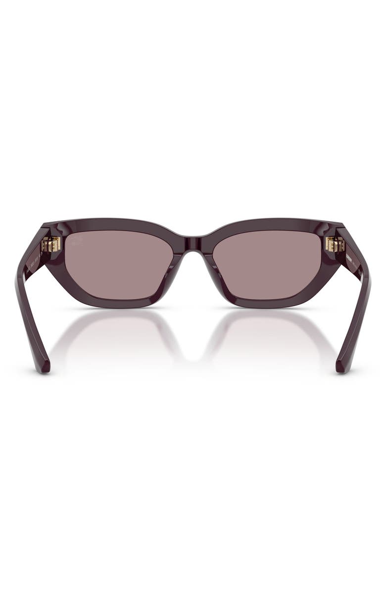 Burberry 54mm Irregular Sunglasses, Alternate, color, Violet
