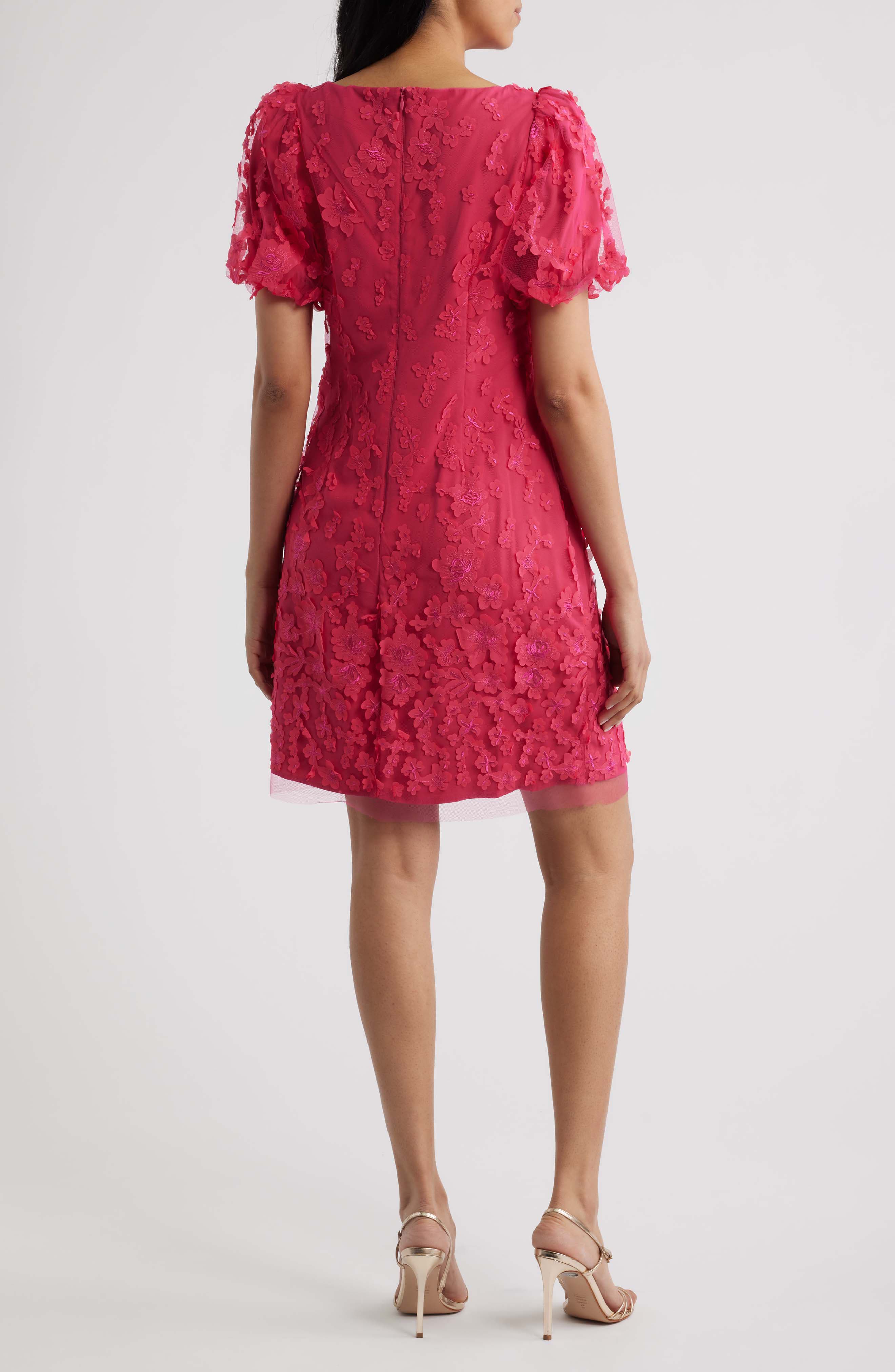 Puff Sleeve Shift Dress - image 2