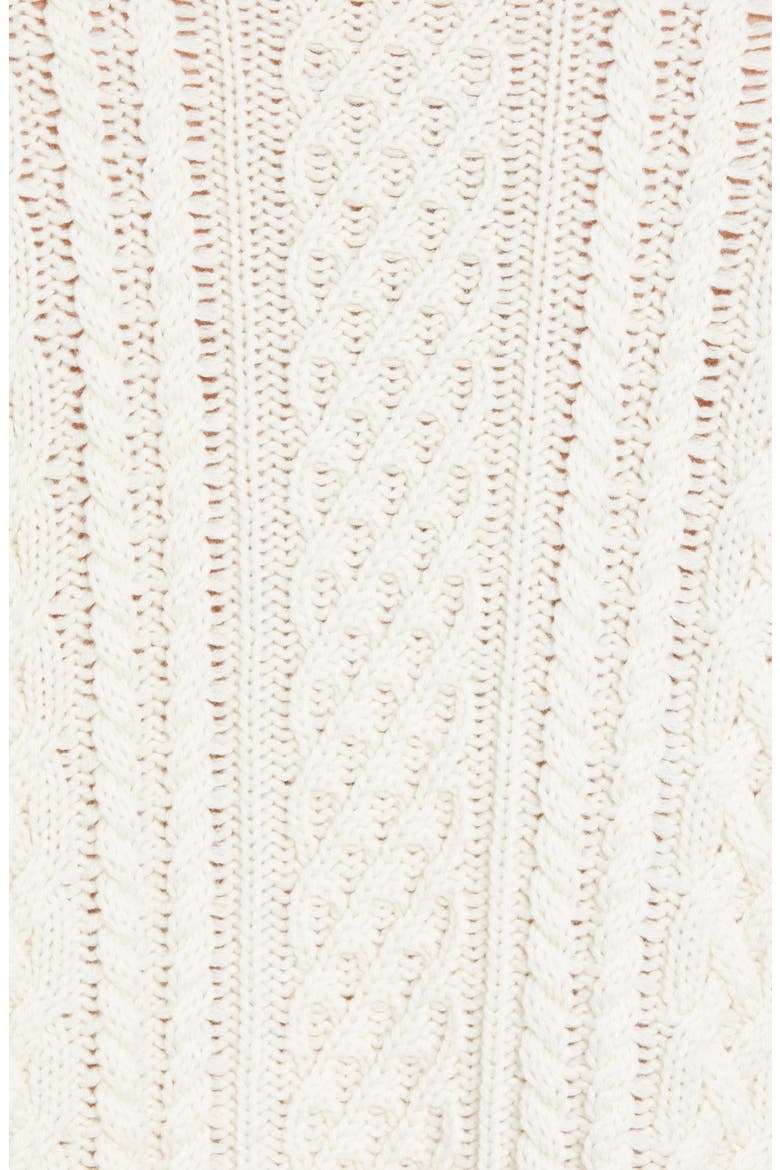 Oversize Distressed Wool Blend Sweater, Alternate, color, BEIGE/ WHITE