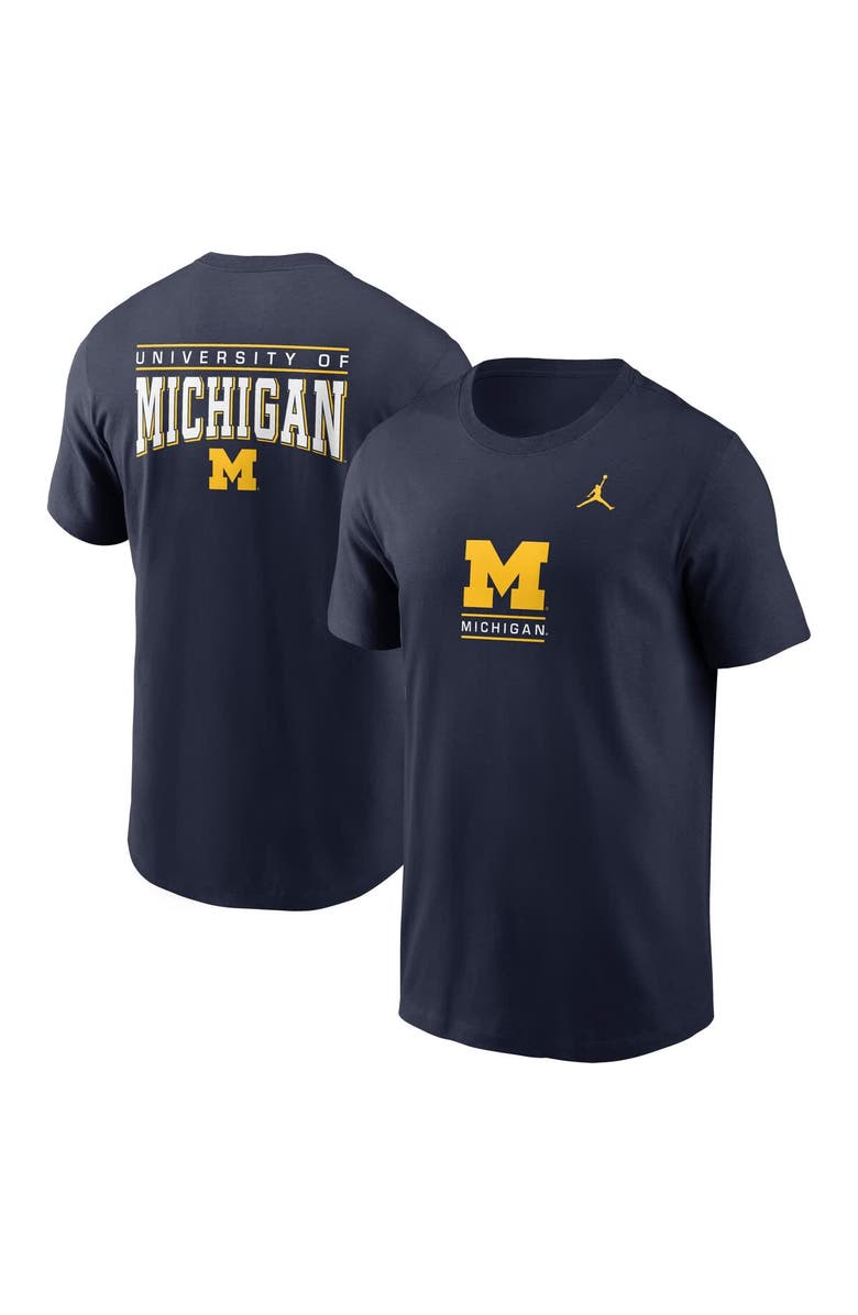 Jordan Brand Men's Jordan Brand Navy Michigan Wolverines 2-Hit T-Shirt, Main, color, Navy