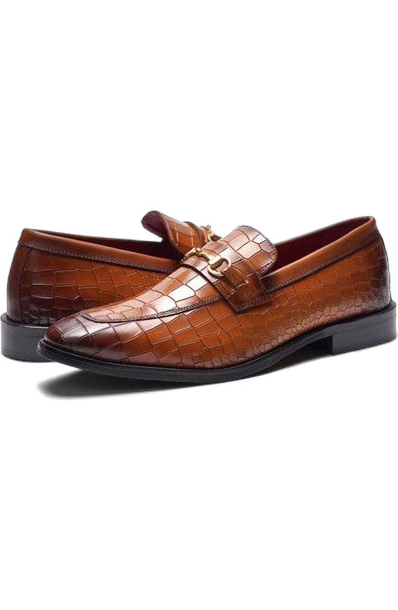 CARLOS SANTANA Havana Bit Loafer, Alternate, color, Tan Croco Print