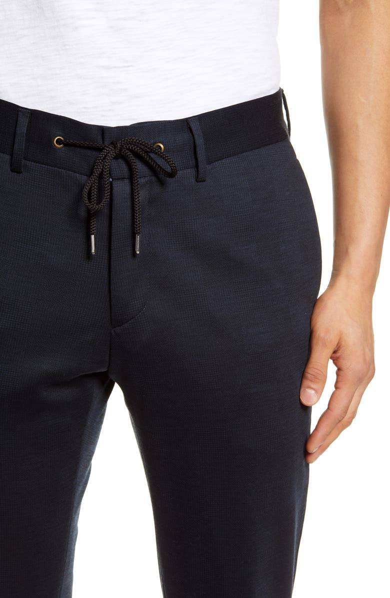 Christopher Bates Glen Plaid Wool Jersey Jogger Pants, Alternate, color,