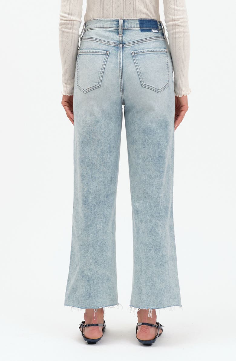 DAZE Pleaser Distressed High Waist Raw Hem Crop Jeans, Alternate, color, Cupid