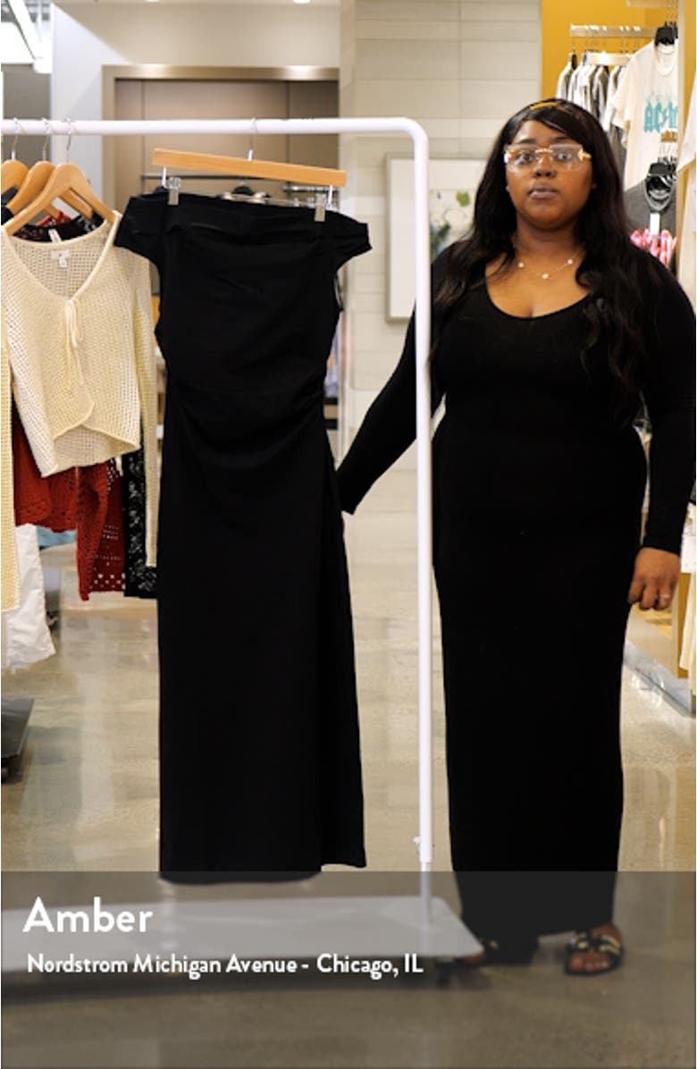 Ruched Off the Shoulder Sheath Dress, sales video thumbnail