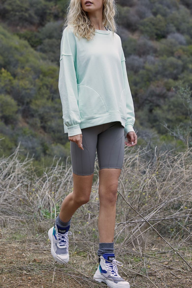Free People FP Movement Metti Crewneck Sweatshirt, Alternate, color, MINT
