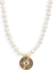 VIDAKUSH Eyes on Me Imitation Pearl Necklace