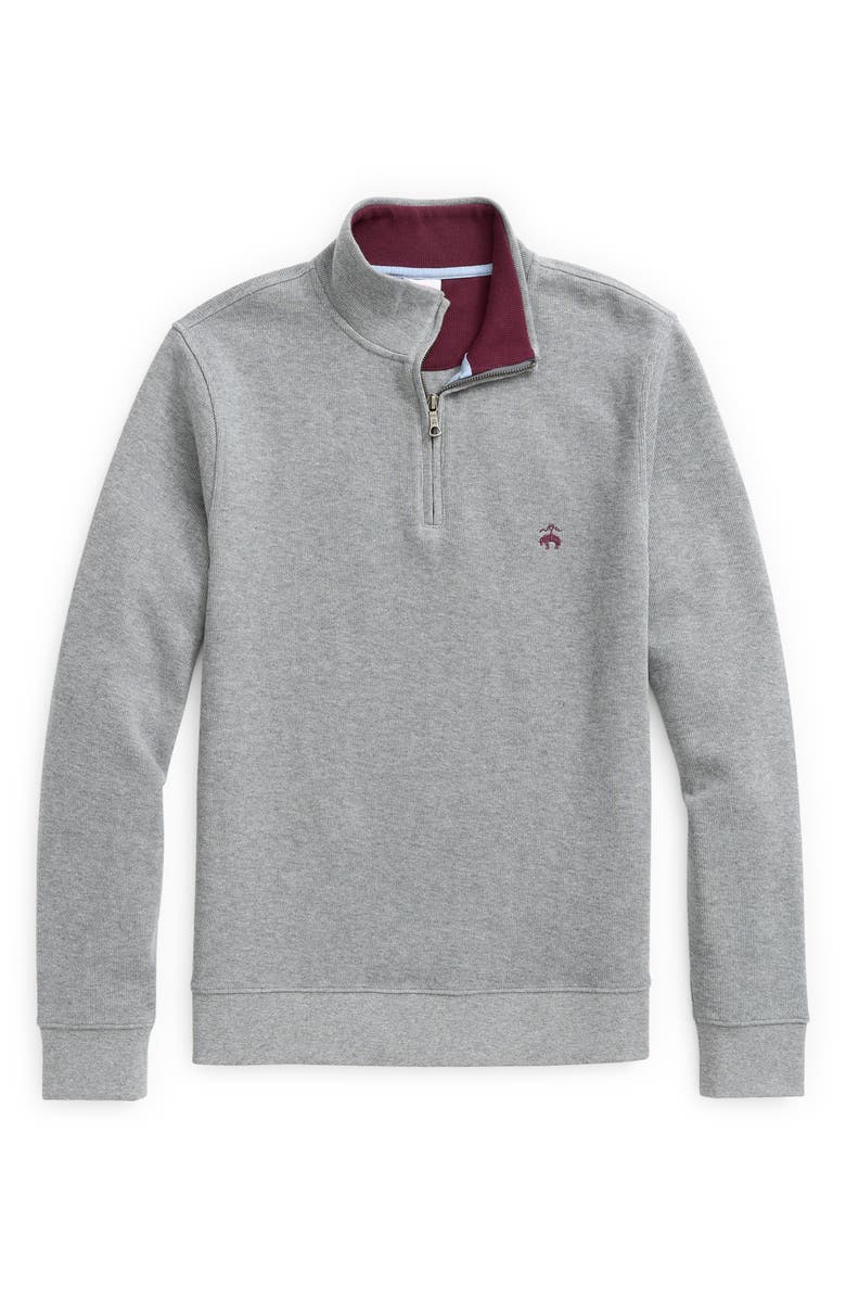 Brooks Brothers French Rib Quarter Zip Pullover, Main, color, 