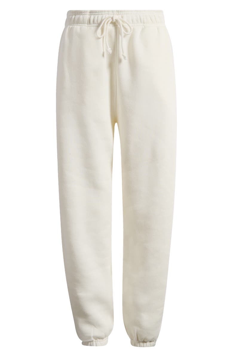 Topshop Cotton Blend Cuffed Joggers, Alternate, color, Ivory