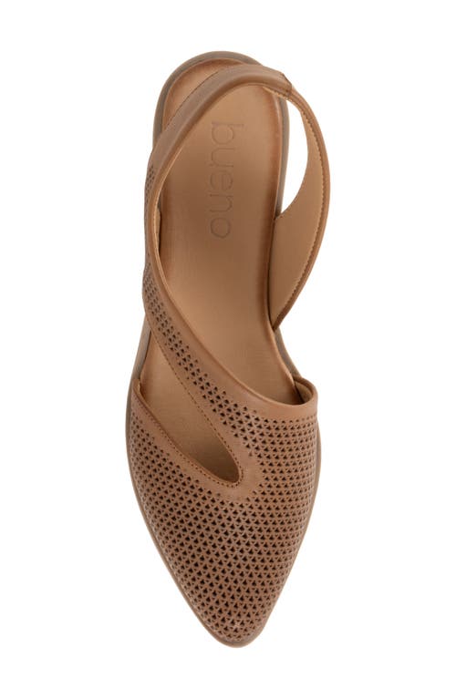 Bueno Bianca Perf Slingback Pointed Toe Flat