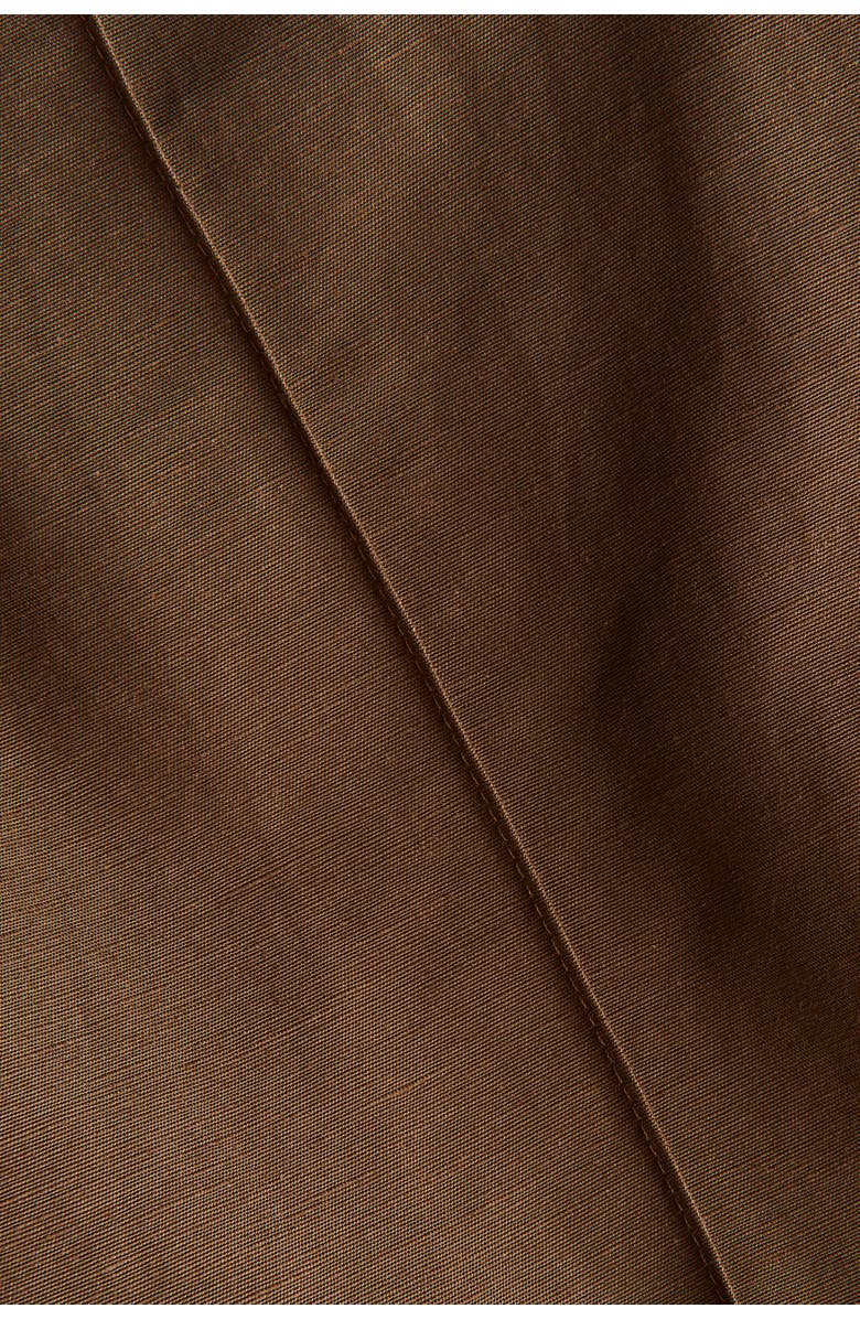 H&M Linen-blend Barrel Trousers, Alternate, color, Brown