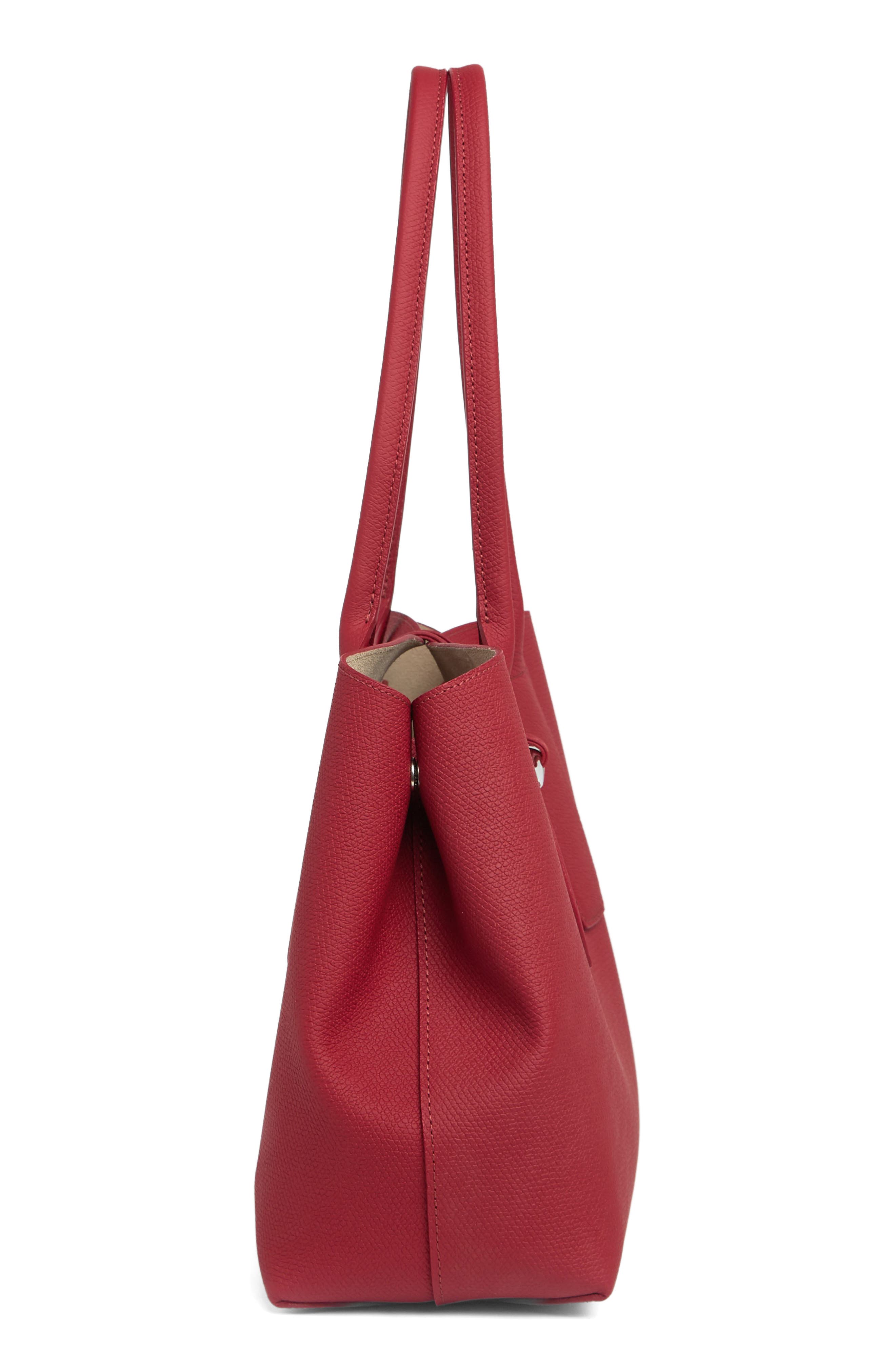 Longchamp Roseau Leather Shield Tote, Alternate, color, 