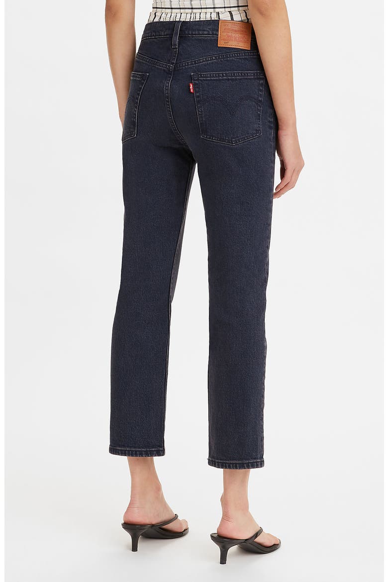 Levi’s® 501® High Waist Crop Straight Leg Jeans, Alternate, color, DEEP DARK