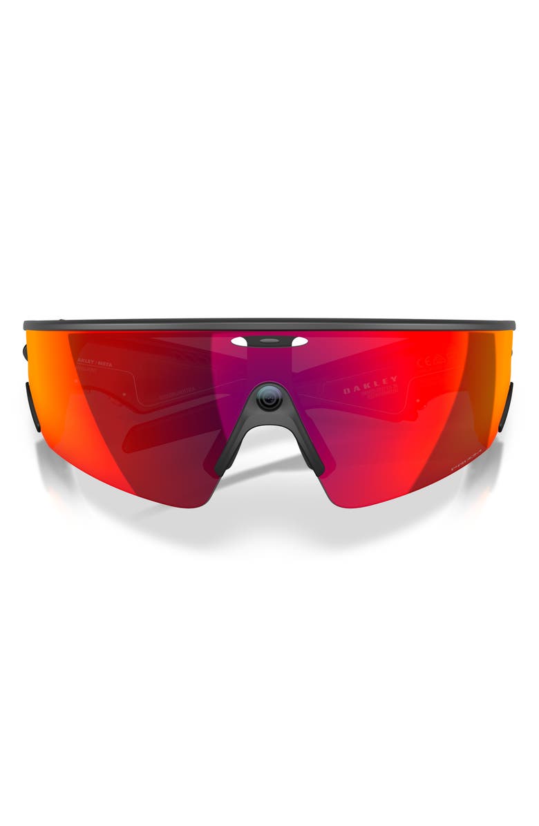 Oakley Vanguard 152mm Shield Sunglasses, Alternate, color, Black / Prizm Road