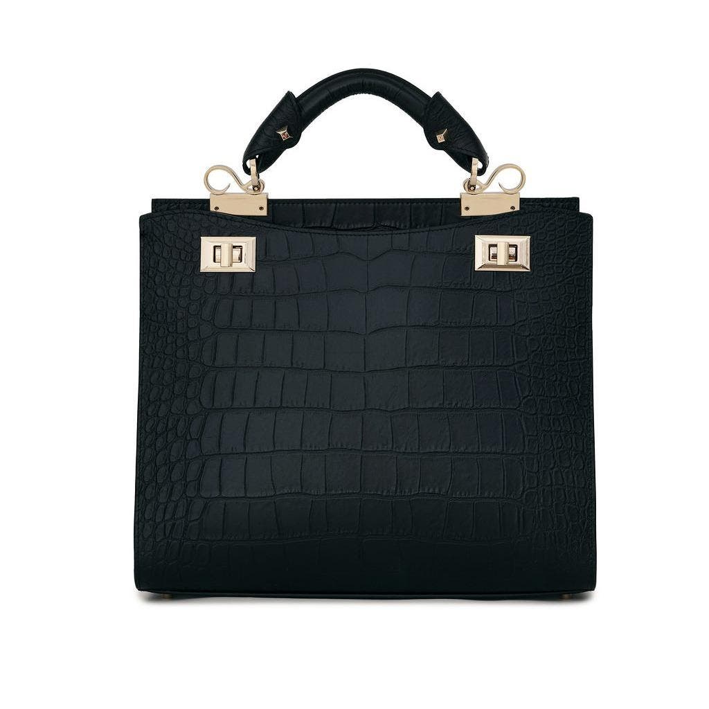 VIE LORIE Veronika Top Handle Bag, Alternate, color, Onyx