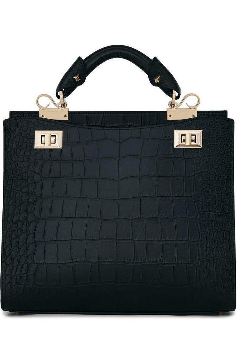 VIE LORIE Veronika Top Handle Bag, Alternate, color, Onyx