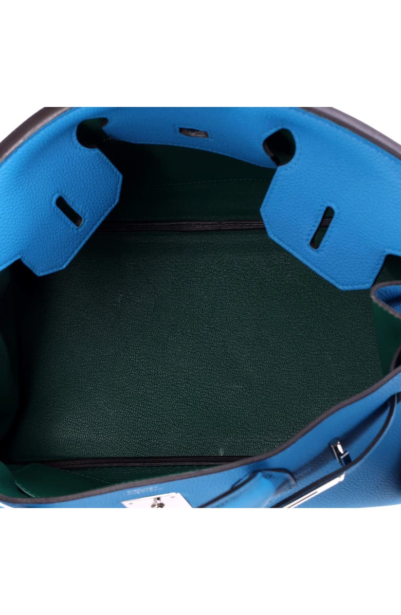 Pre-Owned Hermes Birkin Handbag Verso Togo with Palladium Hardware 30, Alternate, color, Verso-Bleu Zanzibar/Malachite