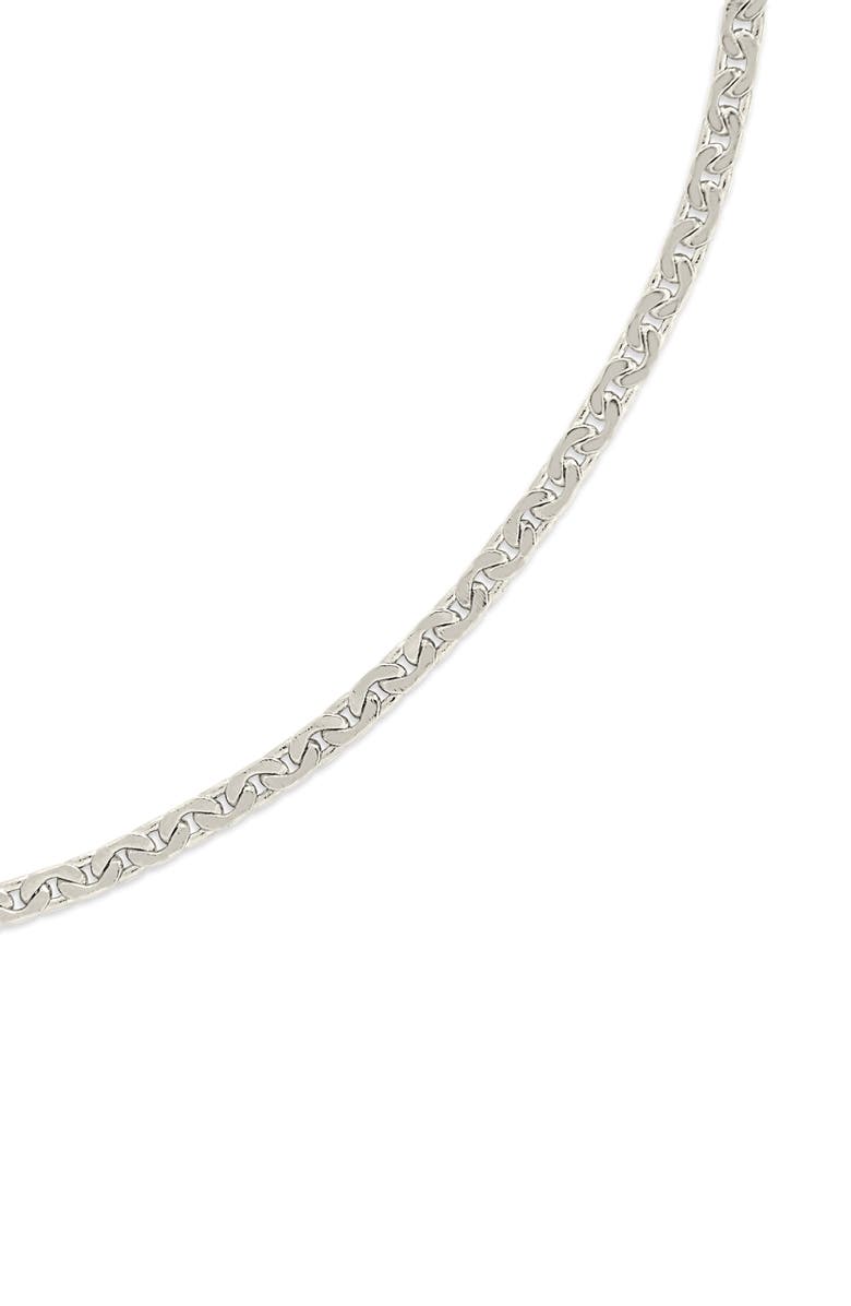 Sterling Forever Arya Anklet, Alternate, color, Silver