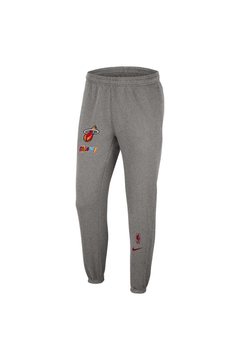 Men's Nike Heather Charcoal Miami Heat 2022/23 City Edition Courtside Brushed Fleece Sweatpants, Alternate, color, Heather Charcoal