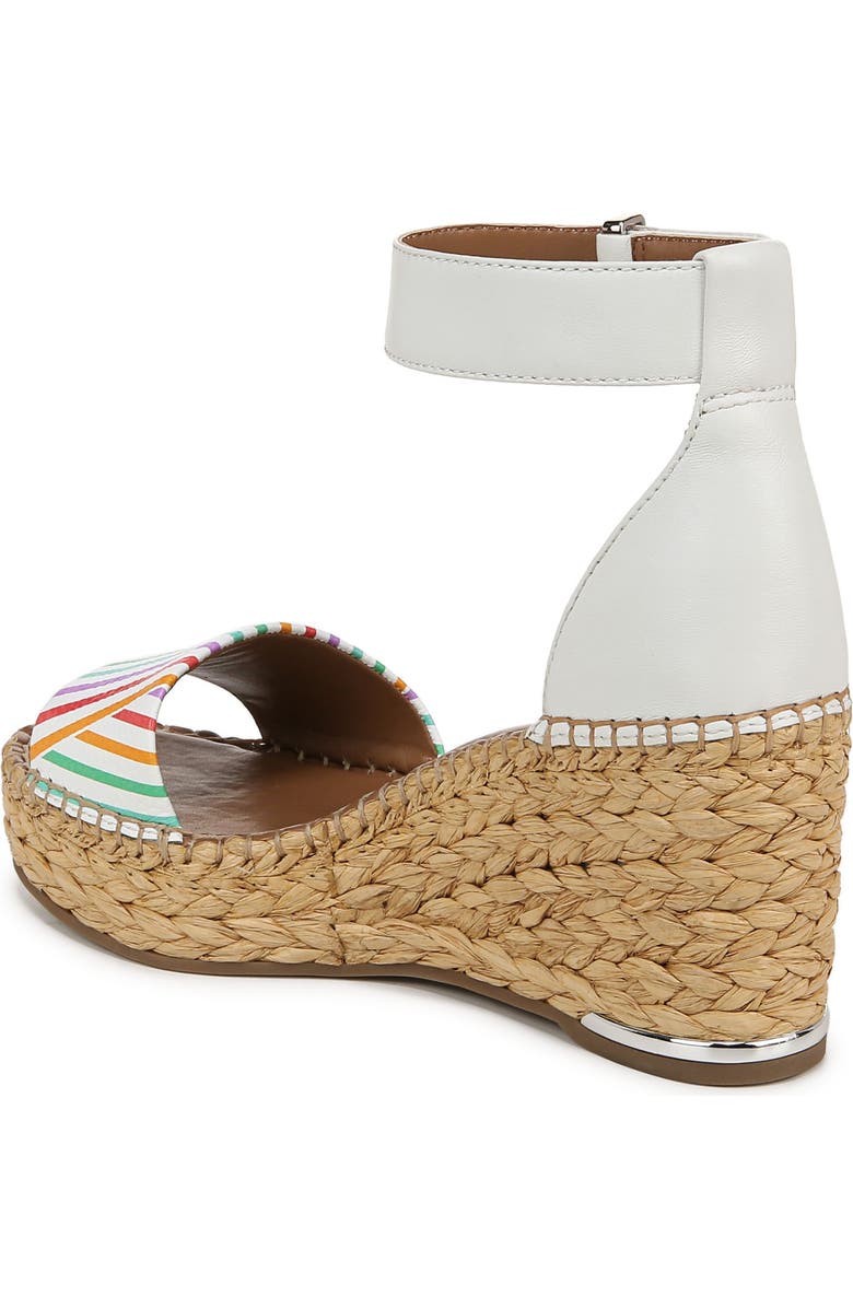 Franco Sarto Clemens Ankle Strap Wedge Sandal, Alternate, color, White/ White