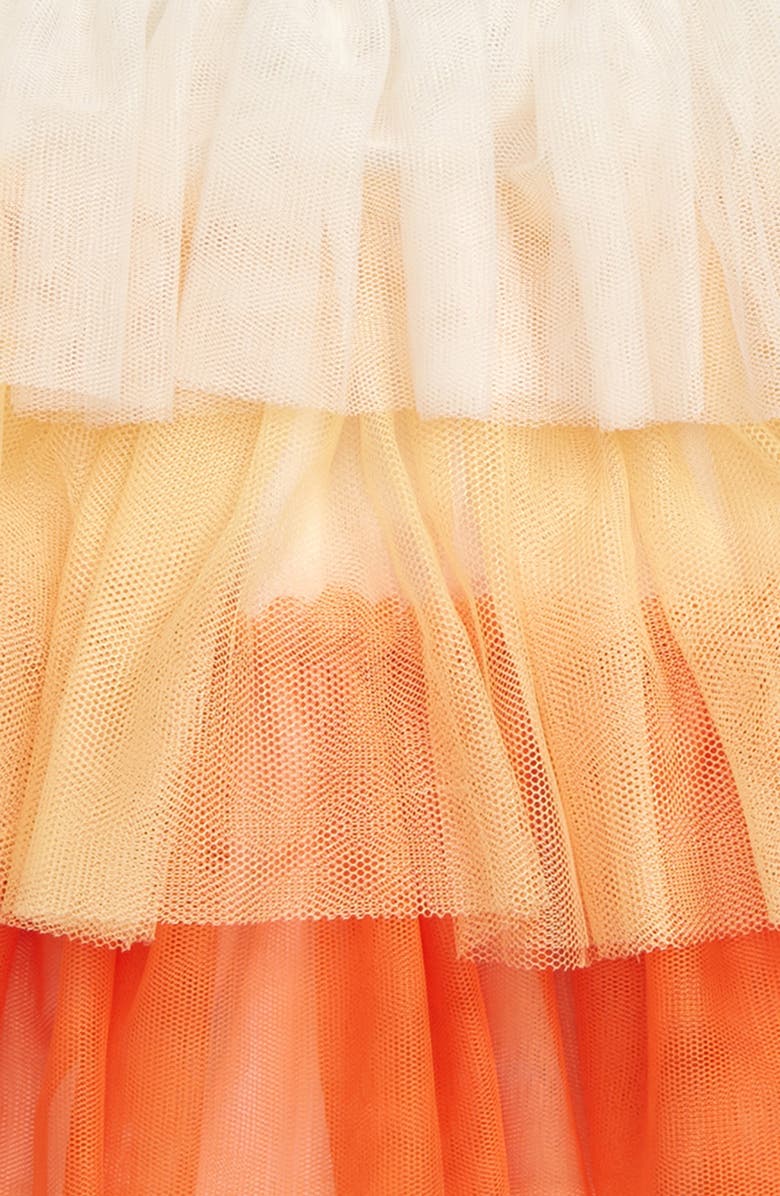 Truly Me Candy Corn Tiered Tulle Skirt, Alternate, color,