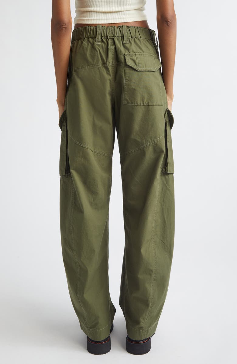 R13 Pleated Barrel Leg Cargo Pants, Alternate, color, Olive Green