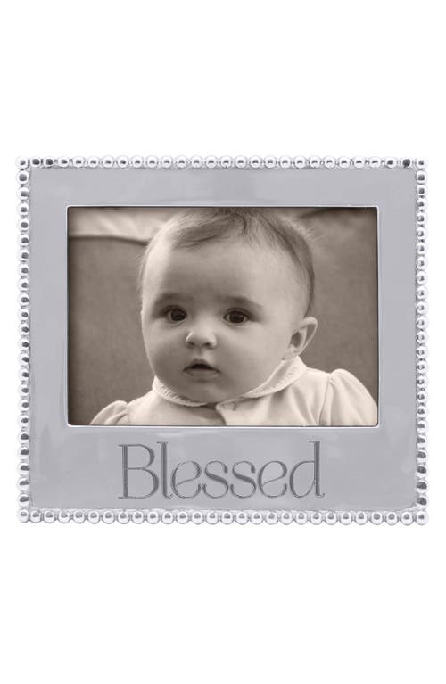 Mariposa Blessed Beaded Picture Frame in Silver  product