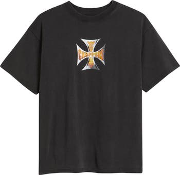 ID Supply Co West Coast Choppers Fire & Steel Cotton Graphic T