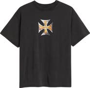 ID Supply Co West Coast Choppers Fire & Steel Cotton Graphic T-Shirt