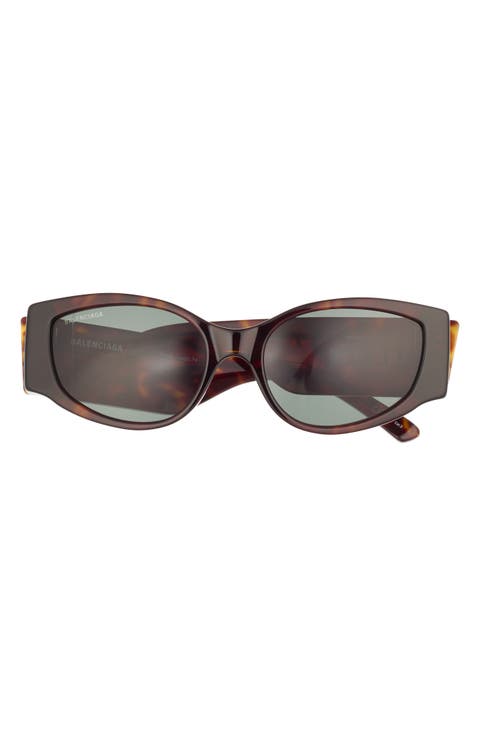 56mm Oval Sunglasses