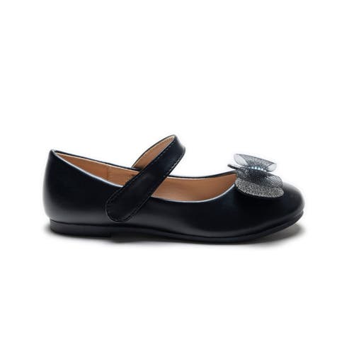 Tulleen Lydia Bow Flats In Black