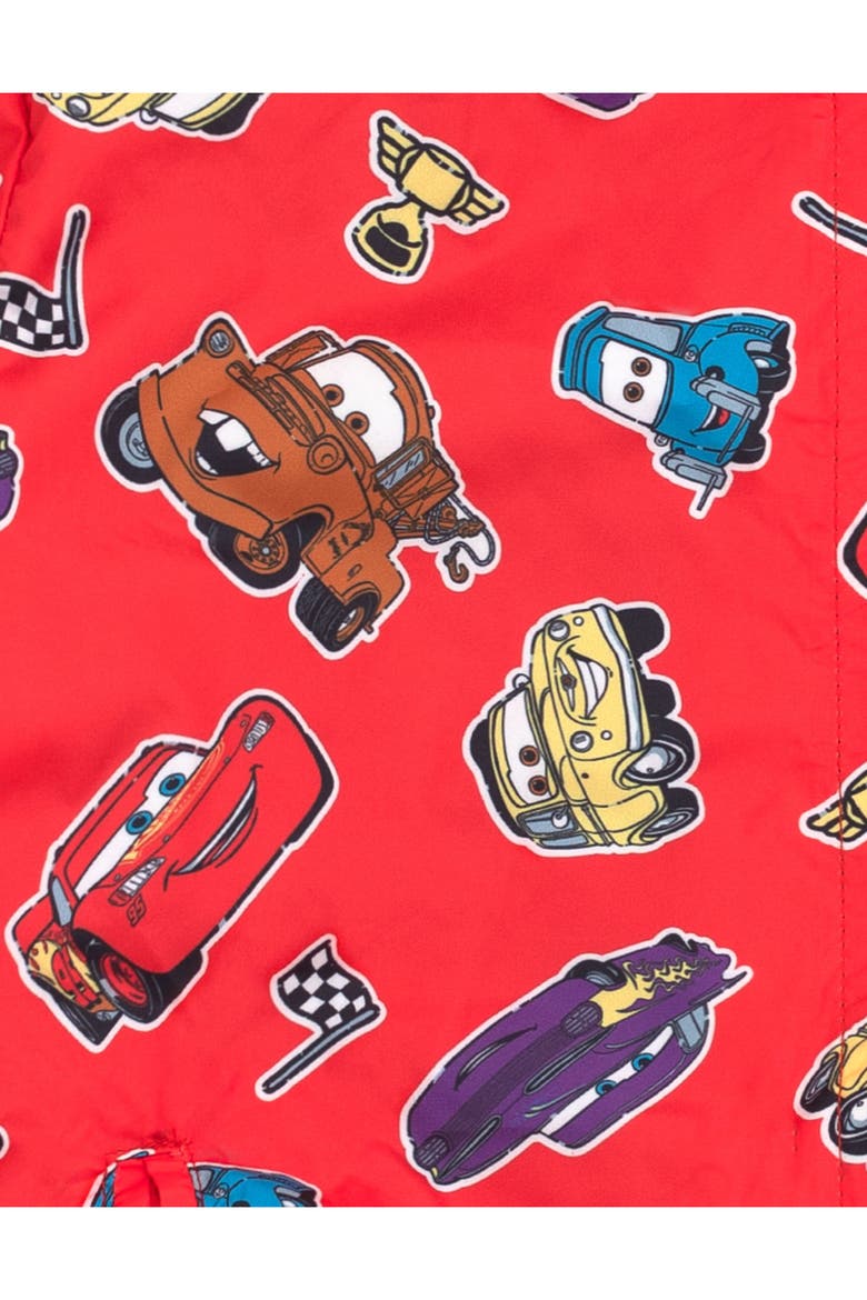 Cars Fleece Hooded Rain Jacket, Alternate, color, Lightning McQueen Red
