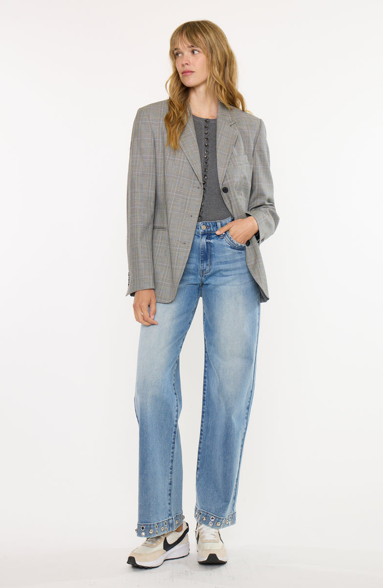 KanCan Ditzy Low Slung Baggy Wide Jeans, Alternate, color, Medium Wash