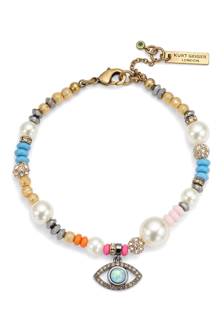 Evil Eye Beaded Bracelet, Main, color, MULTI