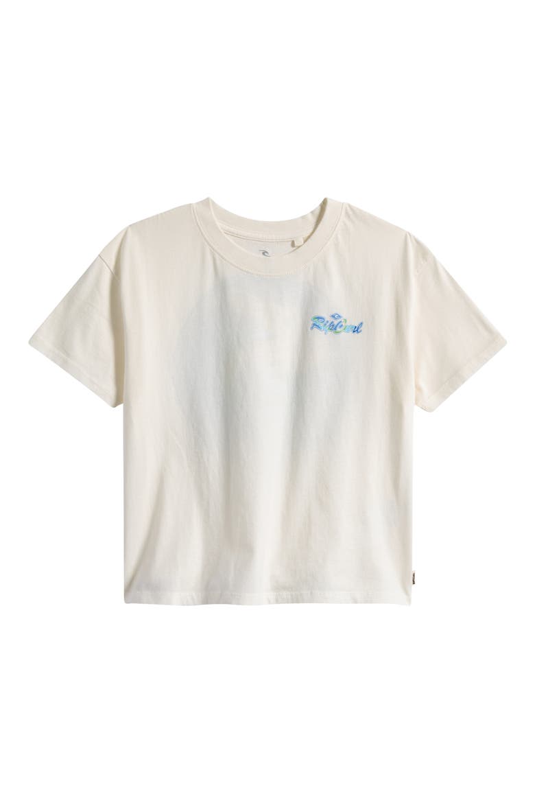 Kids' Logo Crop T-Shirt, Main, color, BONE