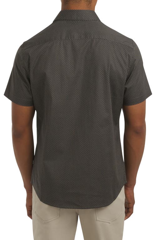 Dkny Sportswear Campbell Short Sleeve Stretch Cotton Button-up Shirt