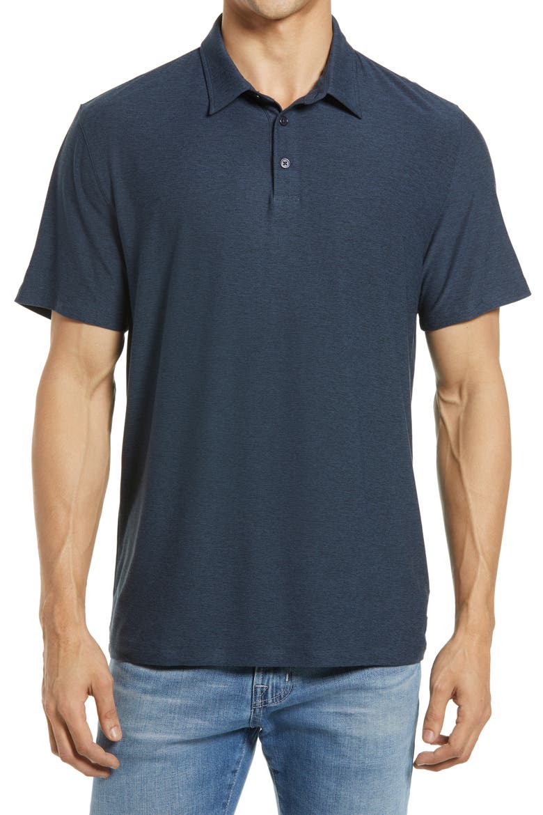 Strato Tech Performance Polo, Main, color, NAVY HEATHER